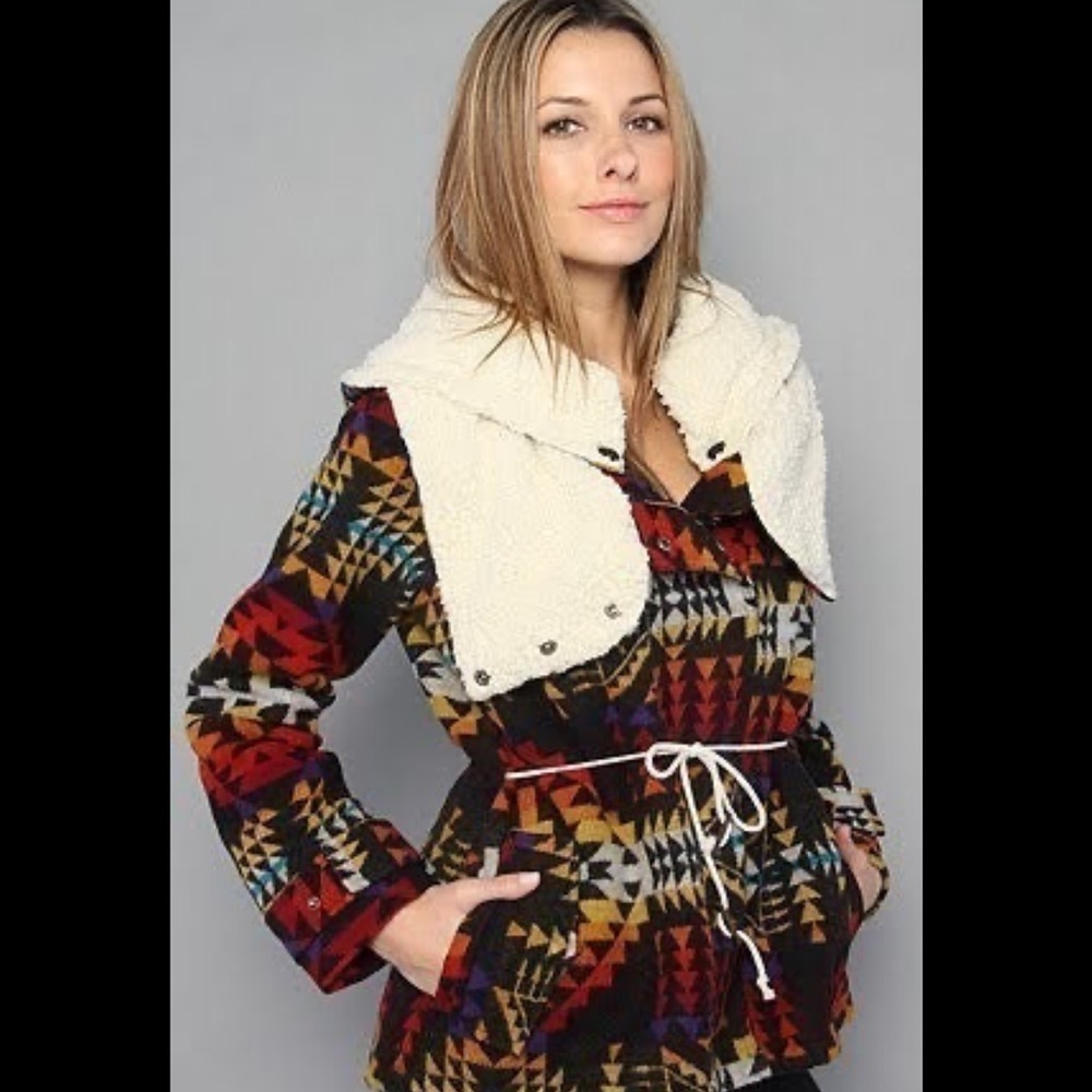 Pendleton x Hurley wool & fleece women’s coat - RARE MD